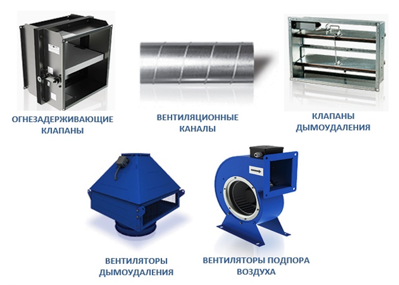 'Элементы системы автоматизации дымоудаления